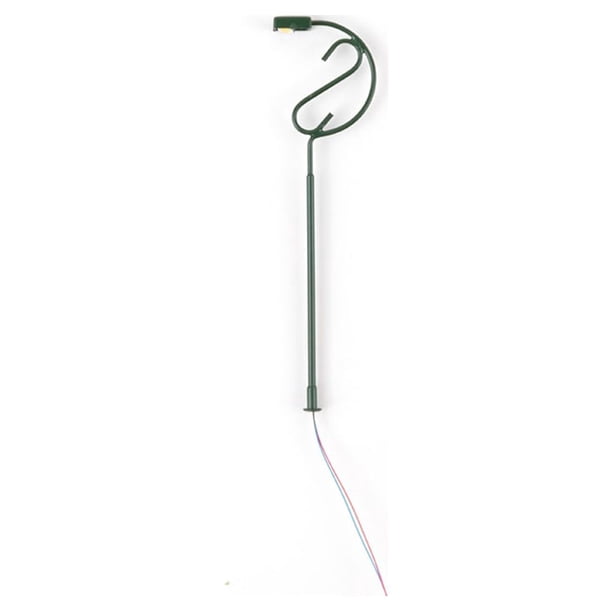 Bewildely Modelo de farola para exteriores, accesorios de diseño, juguetes de paisaje, Mini lámparas de ferrocarril, decoración de poste de luz LED de Artesanía Verde (blanco cálido) Bewildely HA066620-04