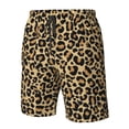 thumbnail image 6 of Uemuo Leopard Print Pattern Men's Swim Trunks Hawaiian Beach Bathing Suit Swimsuits Beach Quick-Dry Shorts with Pockets-Medium, 6 of 9