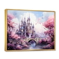 thumbnail image 2 of Designart "Pink Bridge captivate Crossing II" Architecture Floater Framed Canvas Art Print, 2 of 7