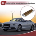 thumbnail image 2 of Unique Bargains 1 Pc Car Handbrake Cover Car Handbrake Decoration Cover Plastic Yellow Brown Yellow Mahogany Wood Grain, 2 of 6
