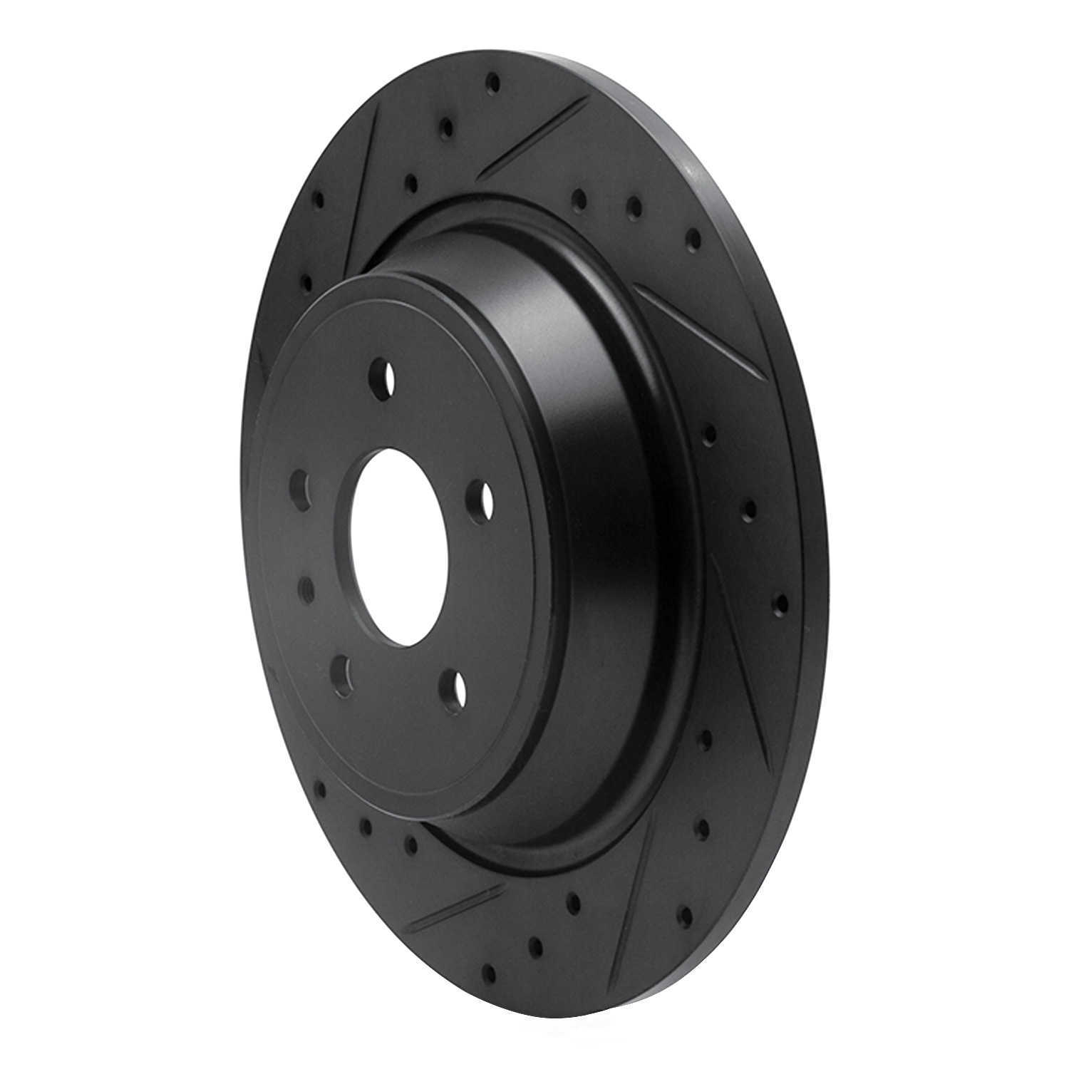 Dynamic Friction Company 633-54072L DFC Brake Rotor - Drilled And Slotted - Black
