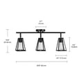 thumbnail image 2 of Globe Electric 25" 3-Light Matte Black Indoor Track Bar Wall Sconce, No Battery Required, 2 of 8