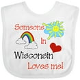 thumbnail image 3 of Inktastic Someone in Wisconsin Loves Me Boys or Girls Baby Bib, 3 of 4