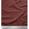 thumbnail image 1 of Soimoi Brown Poly Georgette Fabric Polka Dots Print Fabric by the Yard 52 Inch Wide, 1 of 3