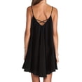 thumbnail image 3 of Vestido Sexy de gasa con tirantes para mujer, traje femenino de gran tamaño, Color liso, con cinturón cruzado, Espalda descubierta, para fiesta, primavera y verano, 2024Black, 3 of 4