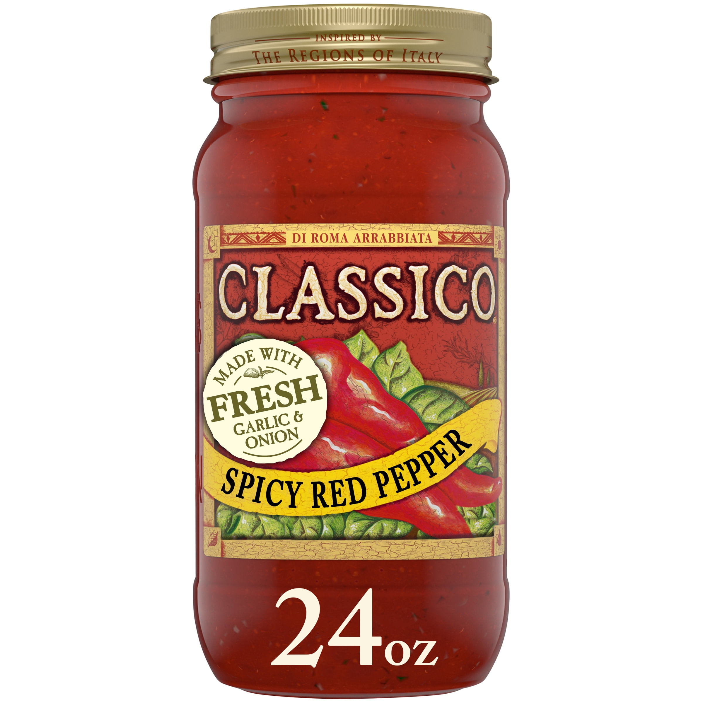 Classico Spicy Red Pepper Spaghetti Sauce, 24 oz. Jar