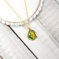 Fan Frenzy Gifts North Dakota St University Bison Gold Mascot Necklace Officially licensed NCAA