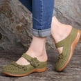 thumbnail image 3 of Xinyolin Women Flower Decor Round Toe Faux Leather Hollow Slip-on Casual Sandals for Daily Life, 3 of 8
