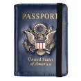 thumbnail image 1 of Funda para pasaporte TOURSUIT de piel con bloqueo RFID, azul oscuro, 1 of 7