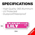 thumbnail image 2 of LILY Classic Street Sign (2 Pack) Childrens Name Room Sign Road Sign | 6" X 24" Aluminum Metal Address Sign, 2 of 5