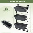 thumbnail image 4 of Vertical Raised Garden Bed, Hanging & Wall-Mounted Planter Garden Boxes, Adjustable Shelf & Detachable Hooks, 3-Tier Railing Raised Beds for Flower Strawberry Vegetable, 4 of 9