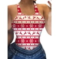 thumbnail image 1 of DYMADE Women's Funny Christmas Snowflake Elk Printed Basic Sleeveless Tank Top, 1 of 5