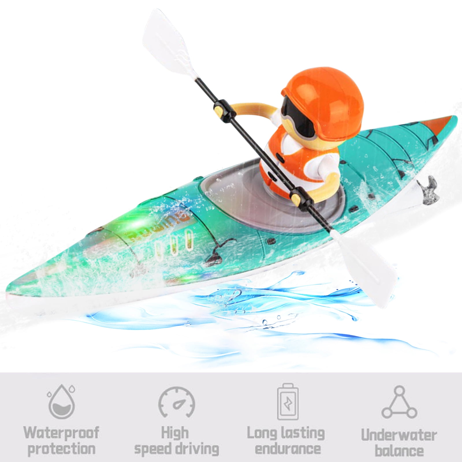 2.4Ghz Remote Control Boat Rc Kayak Boat Summer Water Toys For Toy Supplies (Blue)