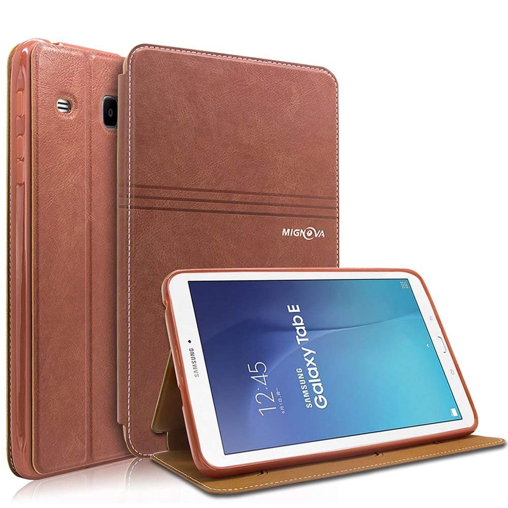 Goldcherry for Galaxy Tab E 8.0 SMT377 Tablet Case,Flip Folio Wallet Case MultiAngle Viewing