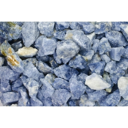 Fantasia Crystal Vault: 1/2 lb Blue Calcite Rough Stones from Madagascar - Large 1
