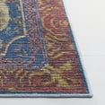 thumbnail image 3 of SAFAVIEH Besarabian Evonne Floral Machine Washable Area Rug, Blue/Sage Rust, 6'7" x 6'7" Square, 3 of 10
