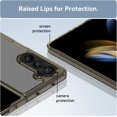 thumbnail image 4 of Case for Samsung Galaxy Z Fold 5 Phone Case Slim Dropproof [Defend from Drop/Scratch/Slip/Fingerprint] Clear Acrylic Hard Back Soft TPU Bumper Hybrid Phone Case for Samsung Z Fold 5-Crystal Black, 4 of 16
