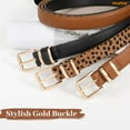 thumbnail image 6 of WHIPPY Women's Leather Belts for Jeans Dresses Ladies Belts with Gold Buckle 3 Pack, 6 of 7