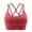 Red, variant on Strappy Sports Bras for Women - Padded Yoga Gym Bra Low Impact Womens Workout Tops (Red, XL)
