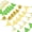 Green Yellow White, variant on 39Ft Triangle Bunting Banner, Yellow & Green Sunflower Garland Pennant Banner, Reusable Cotton Triangle Flags Party Decoration for Garden Party, Fall Decor & Outdoor Celebrations