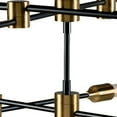 thumbnail image 3 of Benjara BM230730 12 Light Contemporary Metal Chandelier, Black & Gold, 3 of 3