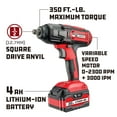 thumbnail image 2 of Powerbuilt 20V Cordless 1/2" Impact Wrench, 350 ft-lb, 4Ah Lithium Ion - 240133, 2 of 7