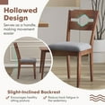 thumbnail image 6 of Gymax Set of 2 Dining Chair w/ Padded Seat High Back Rubber Wood Frame Kitchen Chairs, 6 of 7