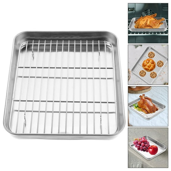 SOPOTUTU Compact Stainless Steel Baking Cooling Rack - Oven Rack for Home Kitchen, 1 Set