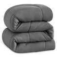 thumbnail image 5 of Flxxie Ultra Soft Down Alternative Comforter, Twin, 68x90 inch, Dark Gray Quilted Duvet Insert, 5 of 5