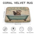 thumbnail image 2 of 20x32 inches Rustic Bathroom Rug - Otter Wash Your Paws - Cute Design, Non-Slip Backing, Perfect for Cozy Home Decor, Bathroom, Kitchen, Easy to Maintain, Soft Material, 2 of 8