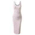 thumbnail image 1 of Doublju Women's Sleeveless Bodycon High Split Tank Midi Dress Shirring Details Dress, 1 of 4