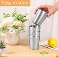 thumbnail image 6 of Ihvewuo 8 Pcs 10 oz Double Wall Stainless Steel Cup Set, Stackable Insulated Metal Tumblers for Hot Cold Drinks, Dishwasher Safe Party Glass, Silver, 6 of 11