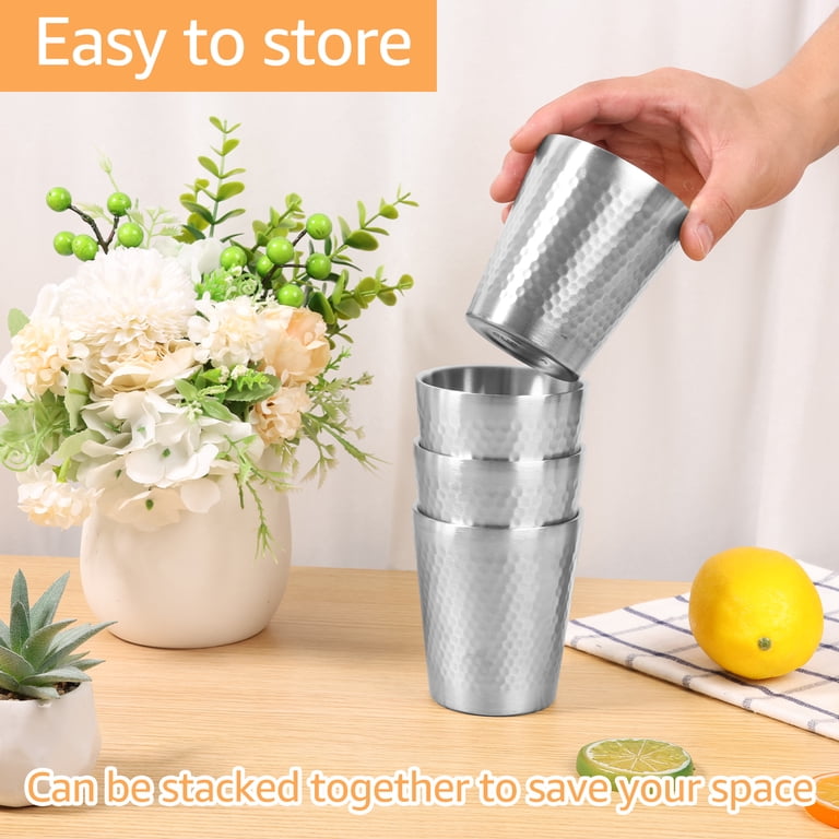 Ihvewuo Double-Wall Stainless Steel Cups, 8-Pack 10 oz photo 6
