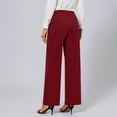 thumbnail image 6 of Women's High Waisted Wide Leg Pants Casual Elastic Back Pants With Buttons And Pleated Front, 6 of 6