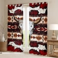 thumbnail image 2 of Castle Fairy Vintage Aztec Black Out Curtains,Bull Skull Curtains Pack of 2 (42x63 Each), 2 of 6