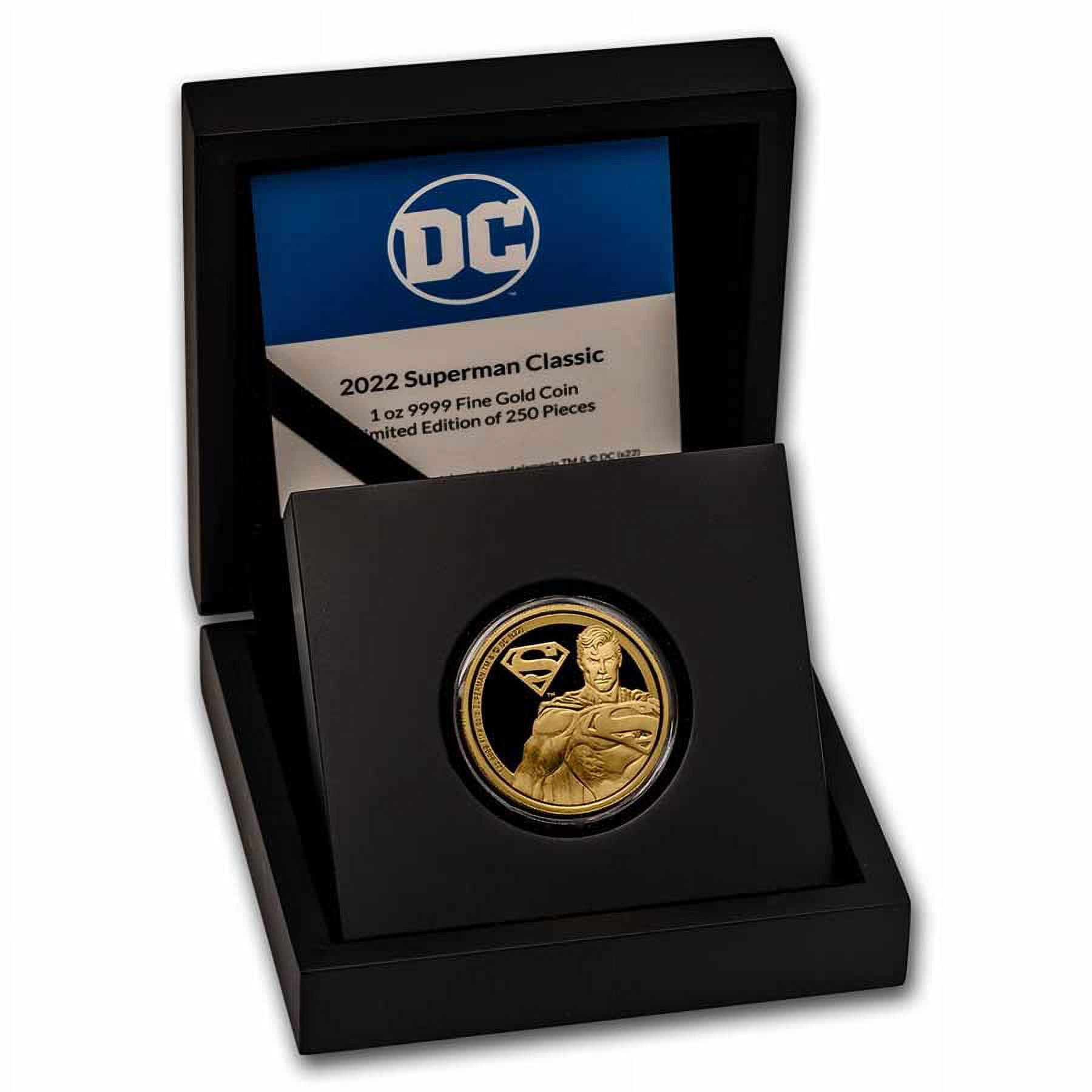 2022 Niue 1 oz Gold Coin $250 DC Classics: SUPERMAN™ (Box