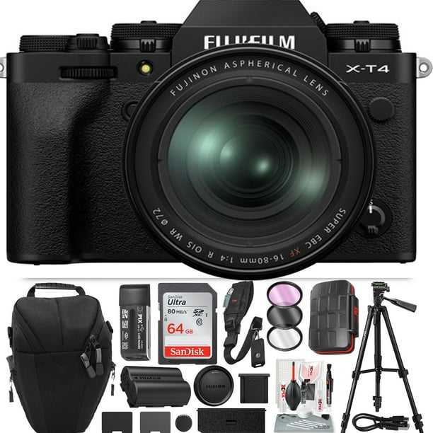 FUJIFILM XT4 Mirrorless Digital Camera with 1680mm Lens (Black) with