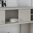thumbnail image 4 of Office by kathy ireland L Shaped Desk w/Hutch and 5 Shelf Bookcase, Gray Sand ECH033GS, 4 of 8