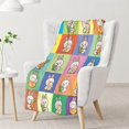 thumbnail image 2 of Bunny Blanket - Easter Soft Fuzzy Throw Blankets for Kids - 40"x50" Crib Size Blanket for Bed & Couch - Colorful Cute Throws Giftsd Sofa, 2 of 6