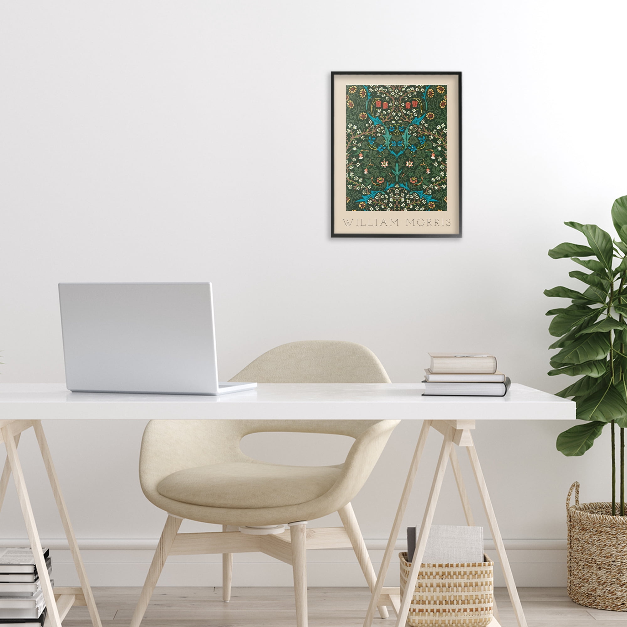 Stupell Industries Ornate Botanicals William Morris Black Framed Giclee Art, design by Lil' Rue