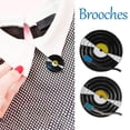thumbnail image 3 of COOPHYA 6 Pcs Épingles à Disque Vinyle Design Rétro pour Sacs à Dos Fixation Accessoire Tenue Quotidienne, 3 of 6