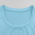 thumbnail image 7 of Vmvidoty Women's Scoop Neck Ribbed Fitted Shirt Basic Short Sleeves Summer T Shirt Tops Light Blue S, 7 of 7