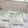 thumbnail image 6 of Sage Green Eucalyptus Leaves Throw Pillow Covers 26x26 Inch Set of 2, Farmhouse Spring Botanical Waterproof Outdoor Pillow Covers, Decorative Cushion Pillowcases for Couch, Sofa, Bed, Garden, Patio, 6 of 9