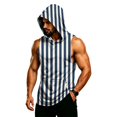 thumbnail image 2 of Camouflage Sleeveless Hoodie For Men, Muscle Fit Pullover Tank with Kangaroo Pocket - Quick-Dry Workout Vest for Gym & Bodybuilding White XXXXXL, 2 of 7