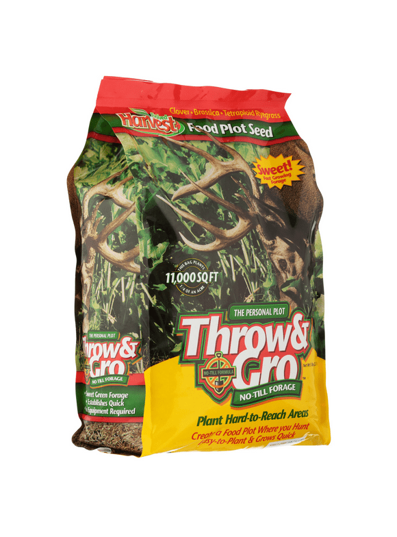 Evolved Harvest Throw & Gro No-Till Forage Food Plot Seed, 5 LB, 1/4 Acre