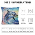 thumbnail image 5 of ARISTURING Watercolor Dolphin Pillow Covers Cute Cartoon Wild Sealife Decor Cushion Covers for Kids Boys Girls Lovely Ocean Creature Dreamy Cushion Cases for Housewarming, 5 of 5