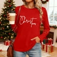 thumbnail image 6 of Ailaofu Christmas Sweatshirts for Women Crewneck Long Sleeve Shirts Tunic Tops for Leggings Fall Fashion Winter Clothing, 6 of 7