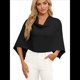 thumbnail image 1 of Poncho para Mujer, Corte Entallado, Chal Versátil, Tejido Suave, Cuello Vuelto, Top Corto Negro un Tamaño, 1 of 10