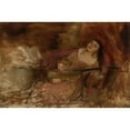 thumbnail image 2 of Szymon Buchbinder 14x11 Black Ornate Wood Framed Double Matted Museum Art Print Titled: Woman with a Guitar, 2 of 5