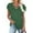 Green, variant on Summer Tops for Women Petal Short Sleeve Crossover V Neck Dressy Casual Blouse Stretch Shirts